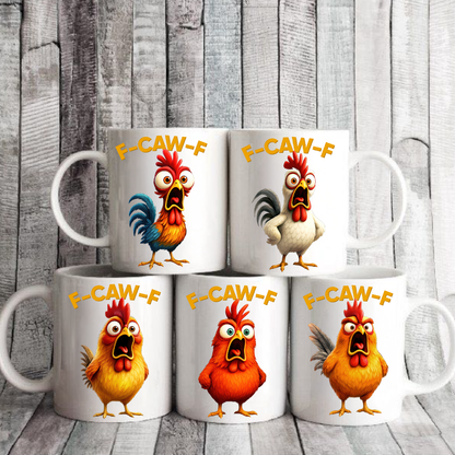 F-Caw-F Crow Joke - Funny Mug - Gift For Family Members, Coworkers, Friends - Personalized Mug