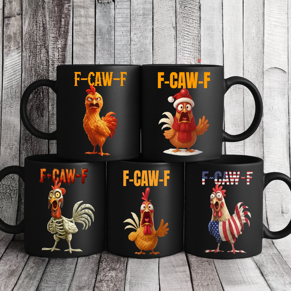 F-Caw-F Crow Joke - Funny Mug - Gift For Family Members, Coworkers, Friends - Personalized Mug