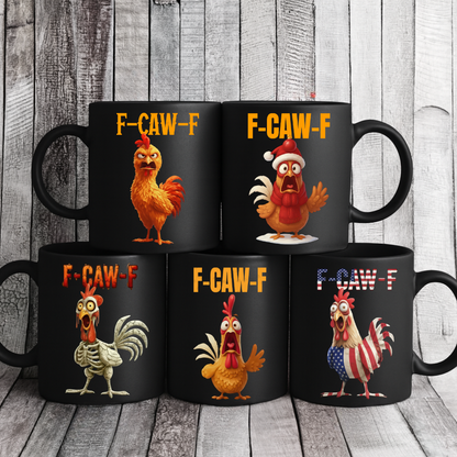 F-Caw-F Crow Joke - Funny Mug - Gift For Family Members, Coworkers, Friends - Personalized Mug