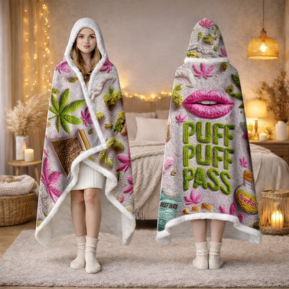 Puff Puff Pass - Personalized Wearable Hooded Blanket
