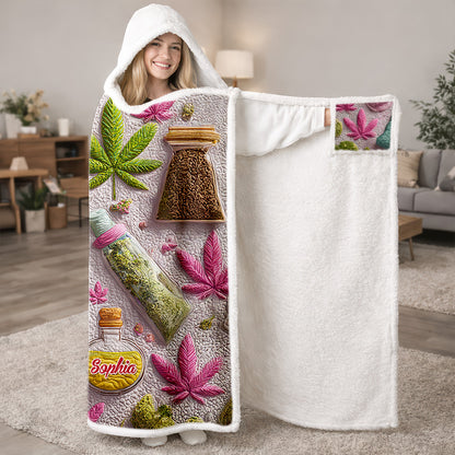 Puff Puff Pass - Personalized Wearable Hooded Blanket