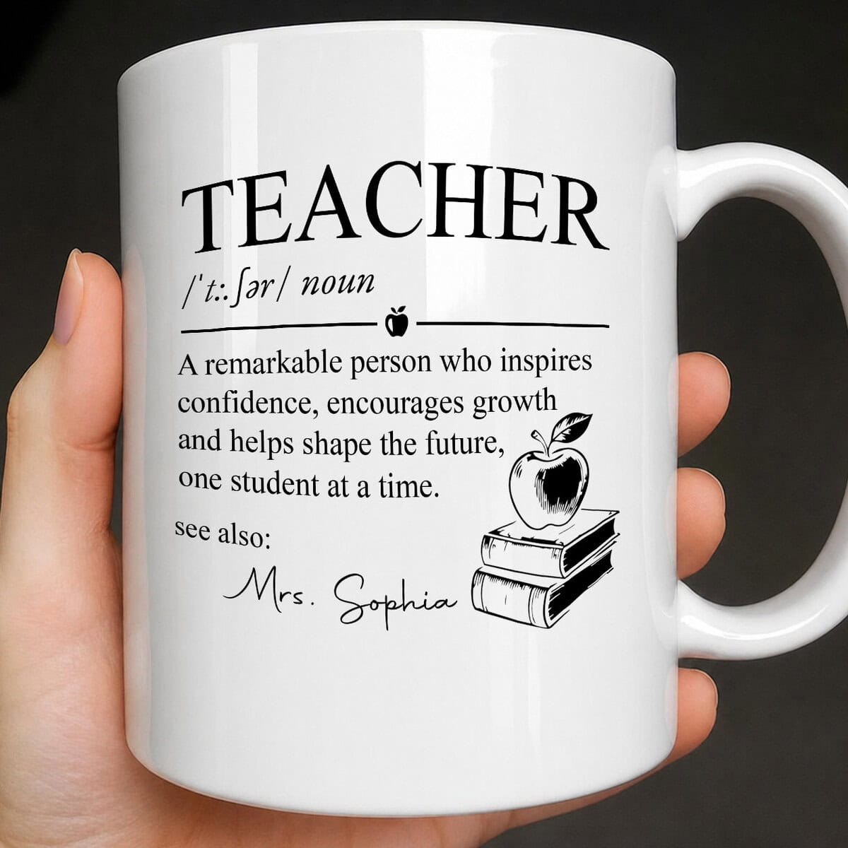 Teacher Definition Mug - Personalized Coffee Mug - Gift For Teachers