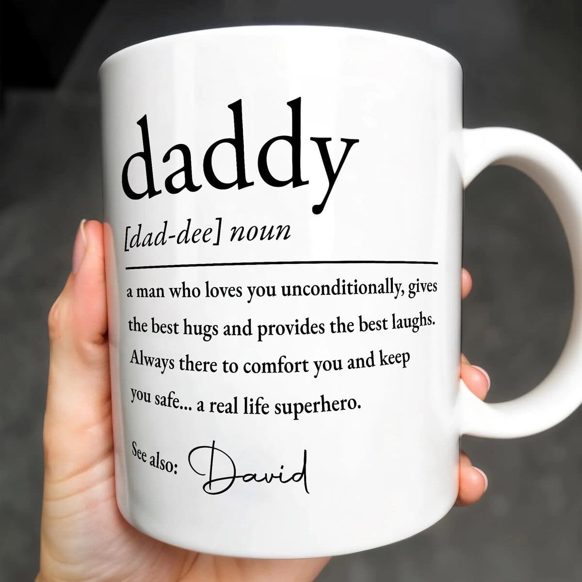 Daddy Noun Definition Coffee Mug - Personalized Mug - Gift For Dad