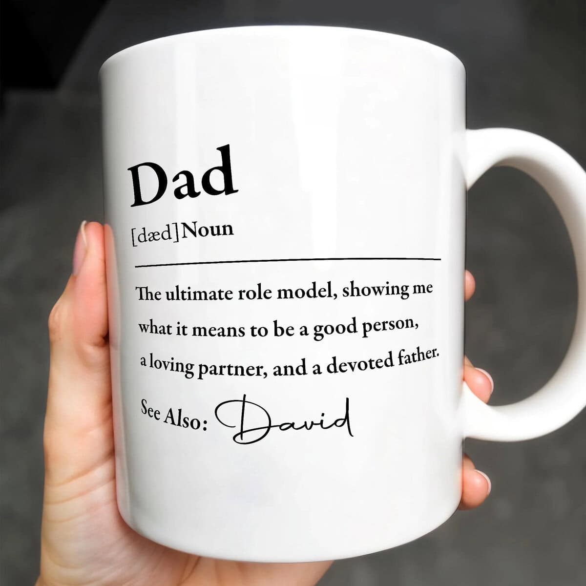 Dad Definition Coffee Mug Custom - Gift For Him And Dad