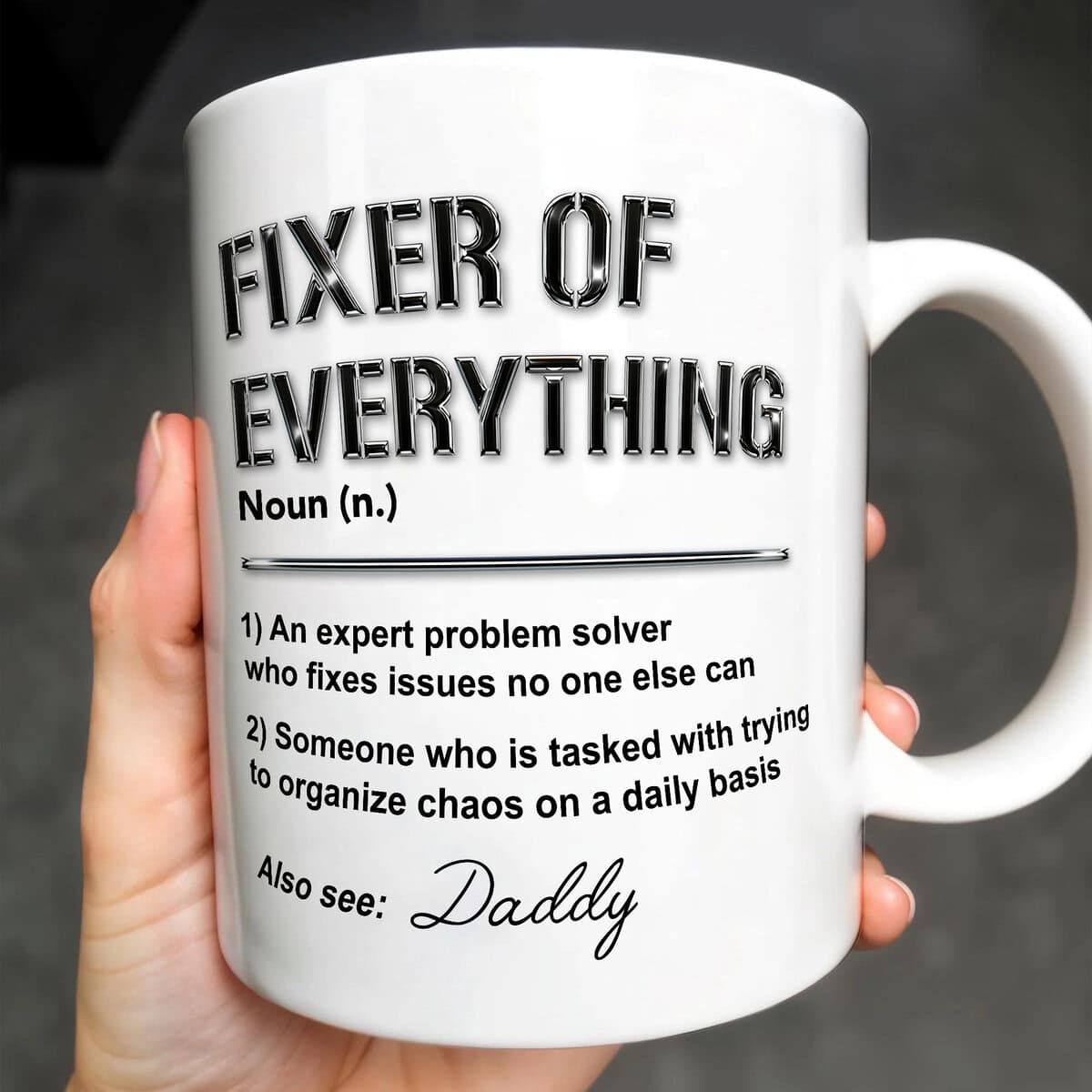 Fixer Of Everything - Personalized Custom Coffee Mug - Gift For Dad