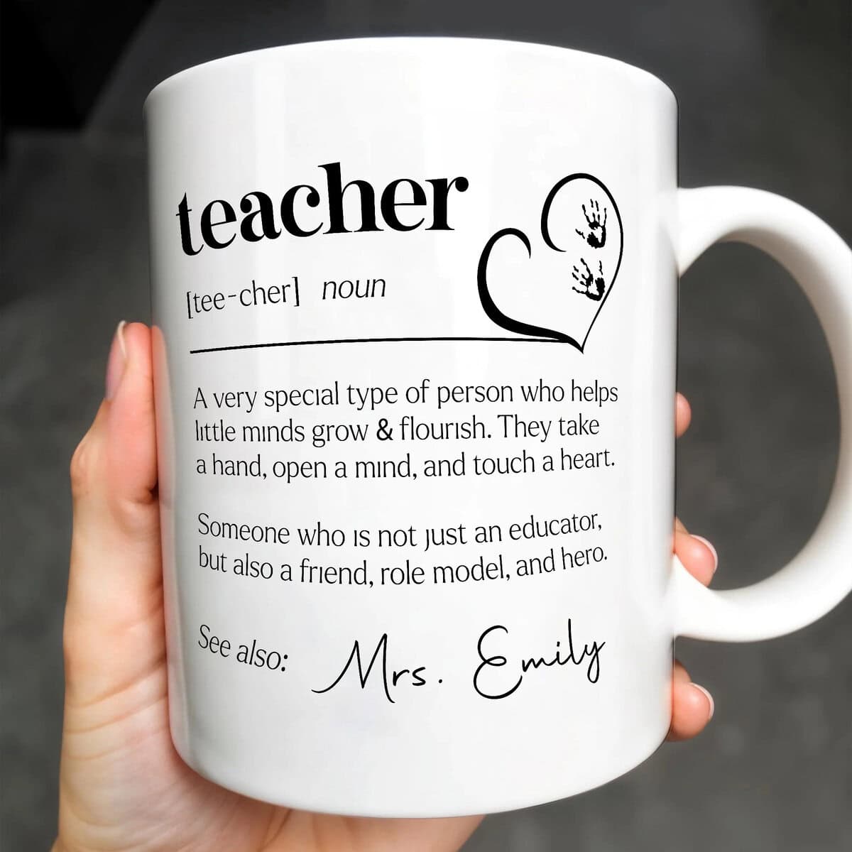 Teacher Definition, Personalized Custom Coffee Mug, Gift For Teachers
