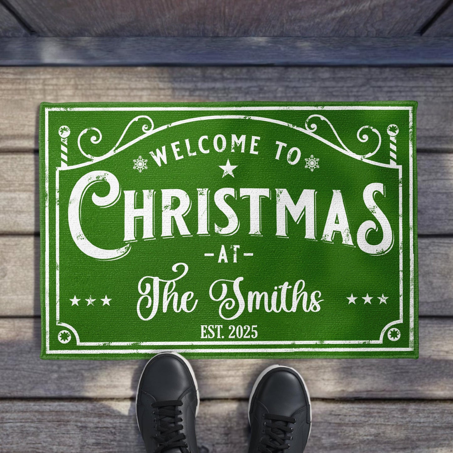 Welcome To Christmas At - Personalized Doormat - Gift For Family and Homeowners