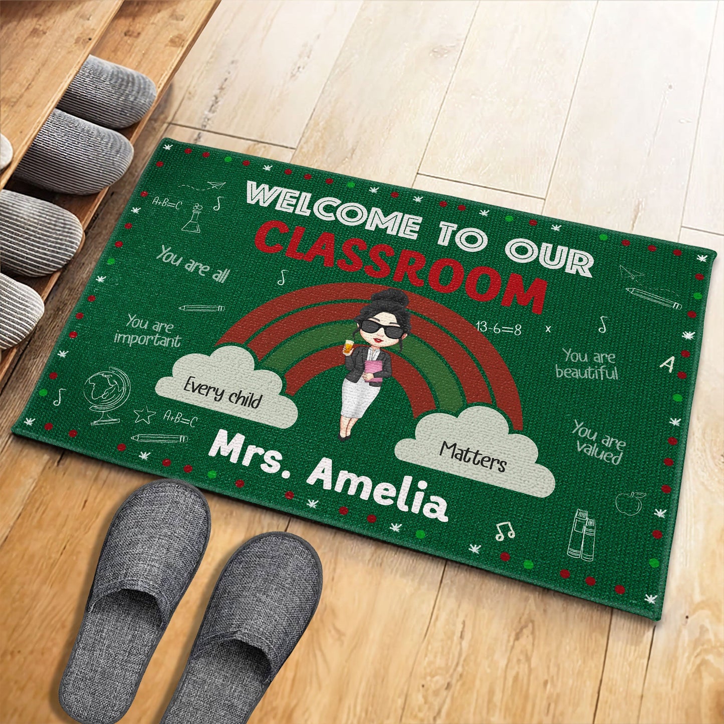 Welcome To Our Classroom - Personalized Doormat - Gift For Teachers