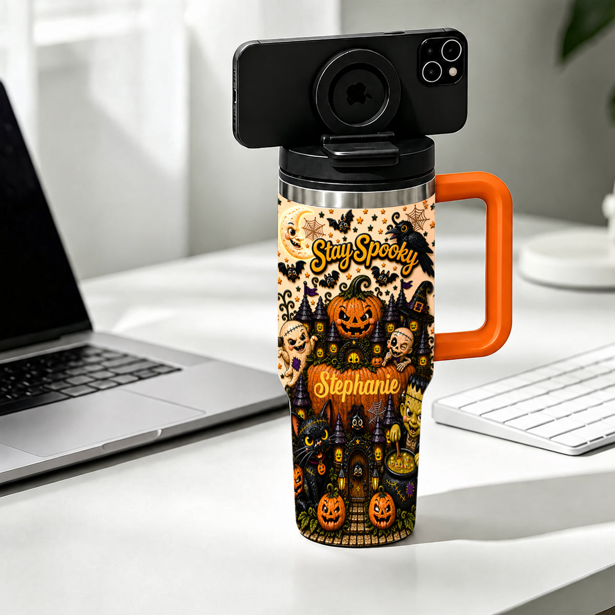 Stay Spooky - Personalized Halloween Accent Mug - Halloween Gifts For Kids, Family Members, Friends