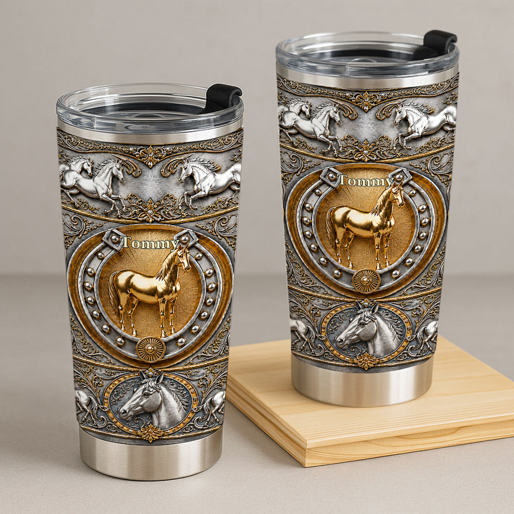 Love Horses - Personalized Tumbler Cup