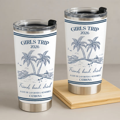 Girls Trip Summer Time - Personalized Tumbler Cup, Girls Trip Gifts