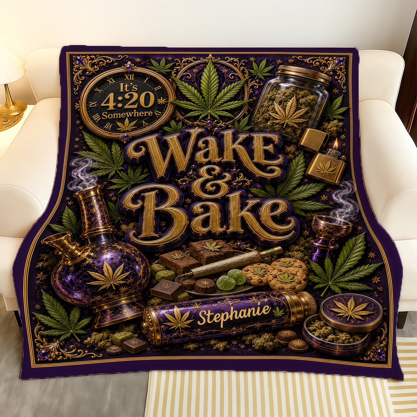 Wake & Bake - Personalized Blanket