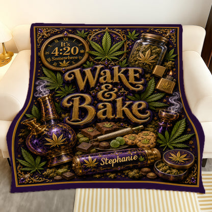Wake & Bake - Personalized Blanket