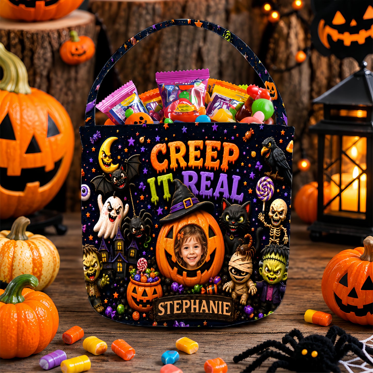 Creep It Real - Personalized Halloween Candy Bag - Gift For Halloween