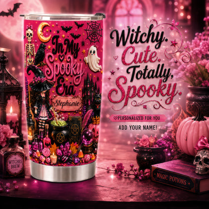 In My Spooky Era - Personalized Pink Halloween Tumbler Cup
