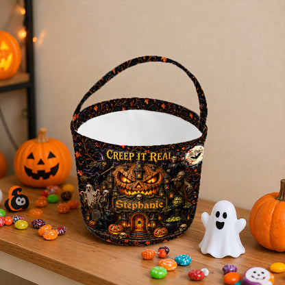 Creep It Real - Personalized Halloween Candy Bag - Halloween Gifts For Kids, Family Members, Friends