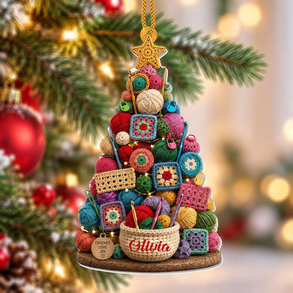 Crochet Love Joy - Personalized Acrylic Ornament