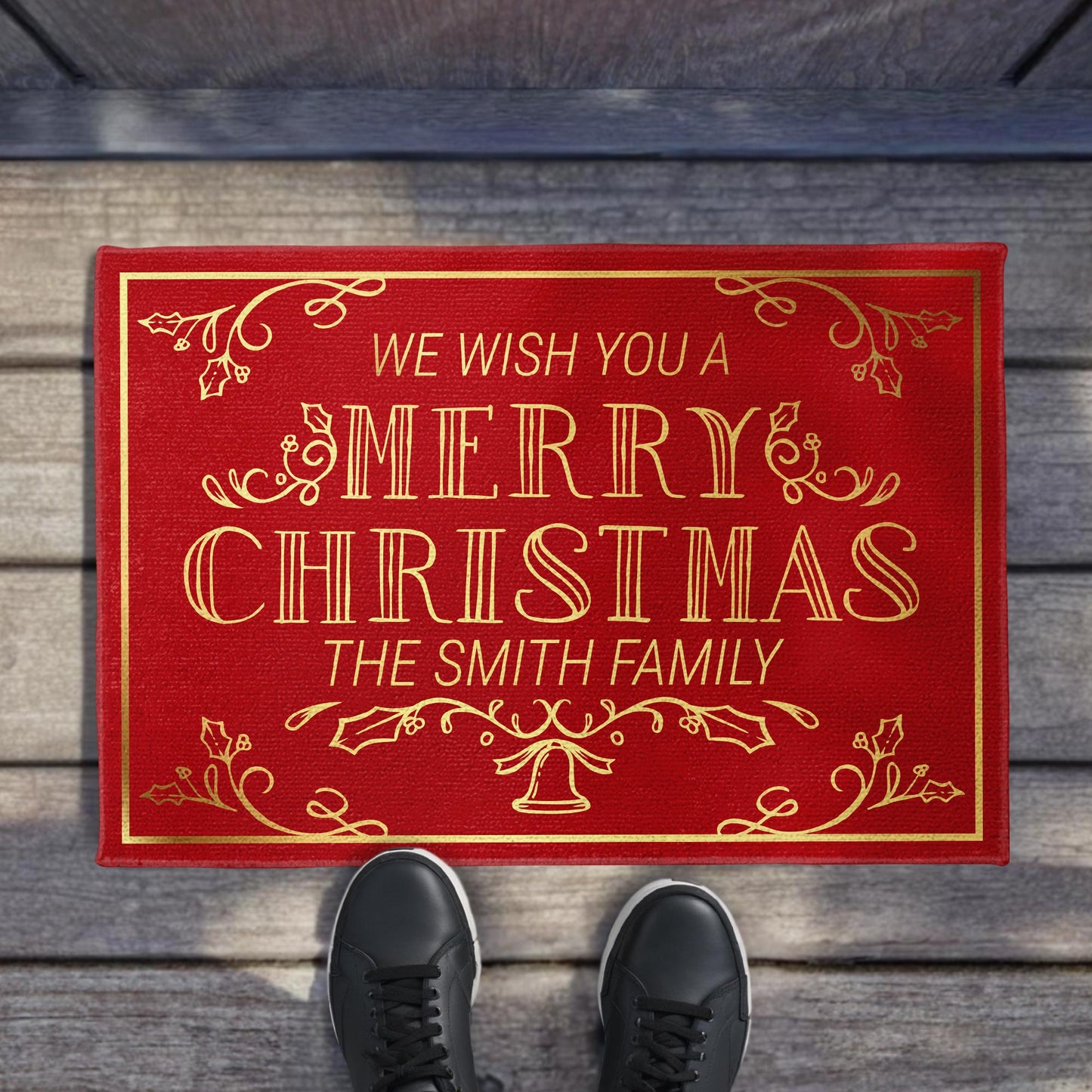 We Wish You A Merry Christmas - Personalized Doormat - Gift For Family