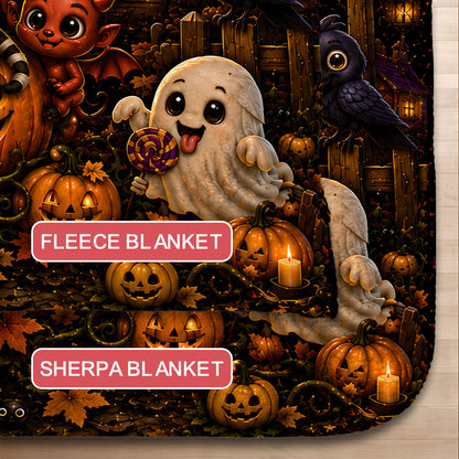 Hello Pumpkin - Personalized Halloween Blanket - Gift For Halloween