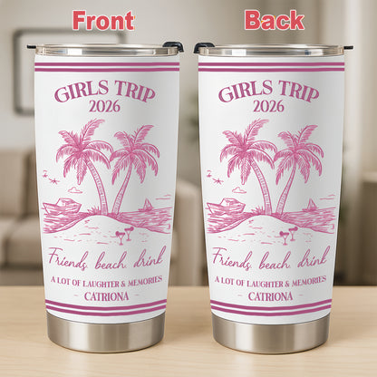 Girls Trip Summer Time - Personalized Tumbler Cup, Girls Trip Gifts