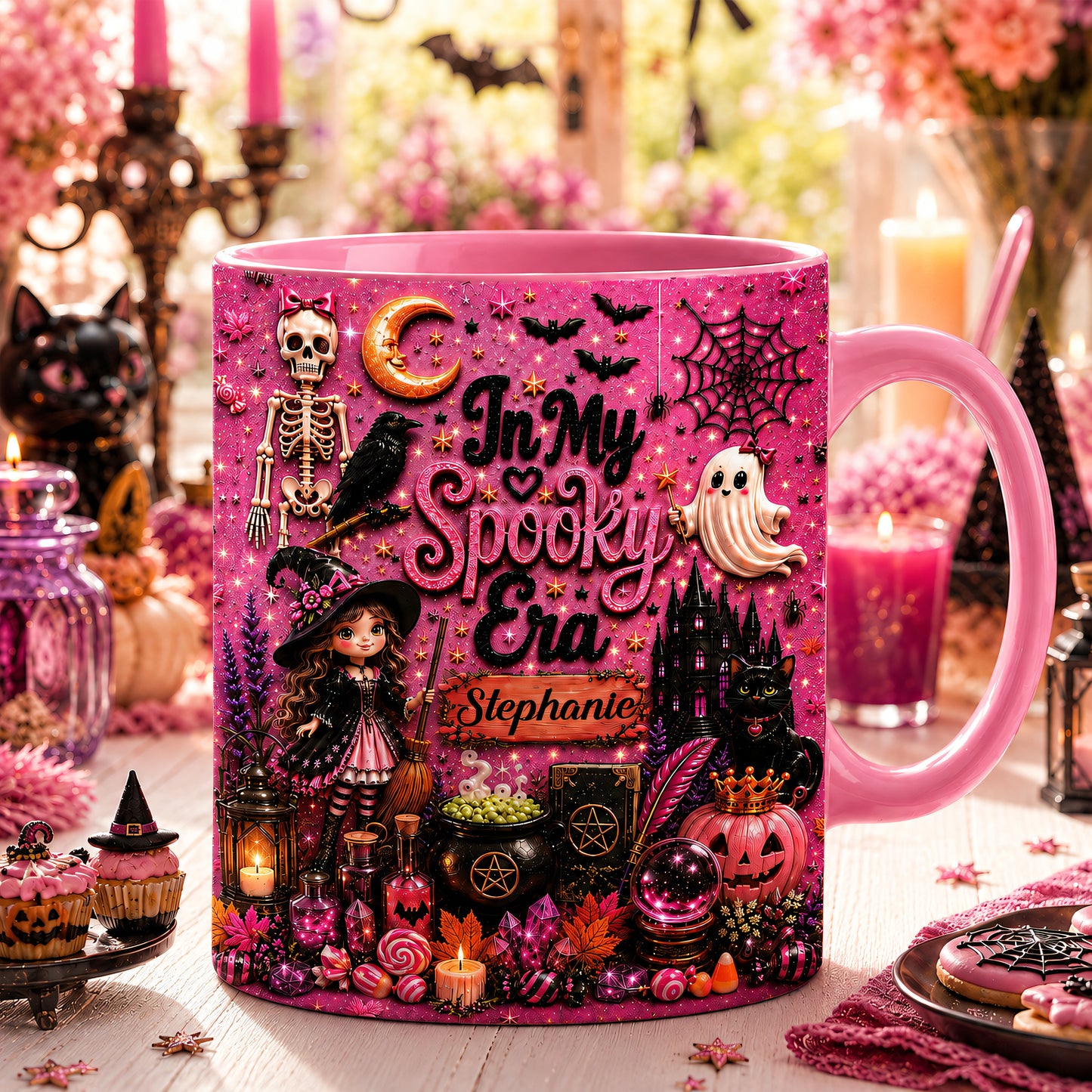 In My Spooky Era - Personalized Pink Halloween 3D Accent Mug