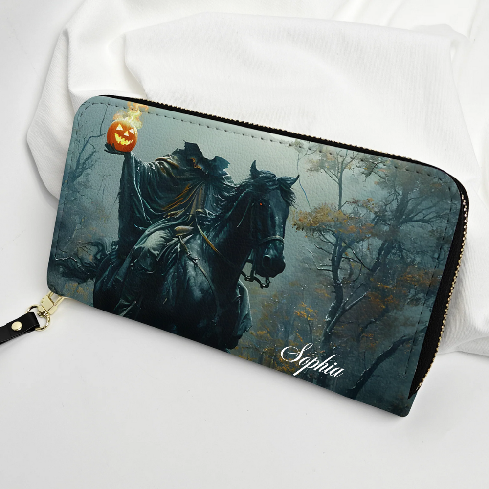 Halloween Gothic Headless Horseman - Personalized Leather Handbag & Wallet Set