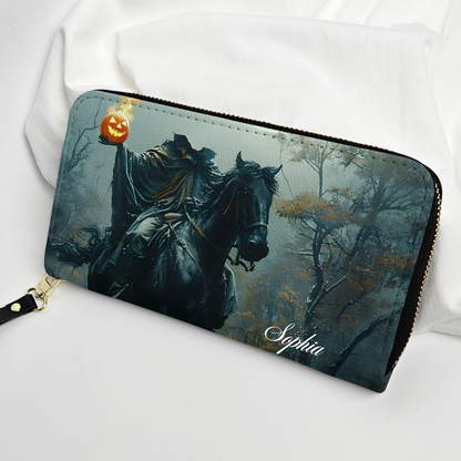 Halloween Gothic Headless Horseman - Personalized Leather Handbag & Wallet Set