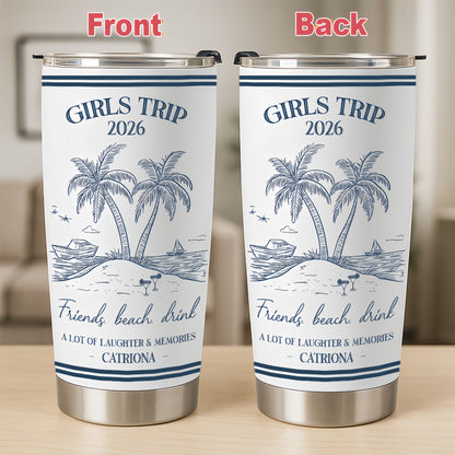 Girls Trip Summer Time - Personalized Tumbler Cup, Girls Trip Gifts