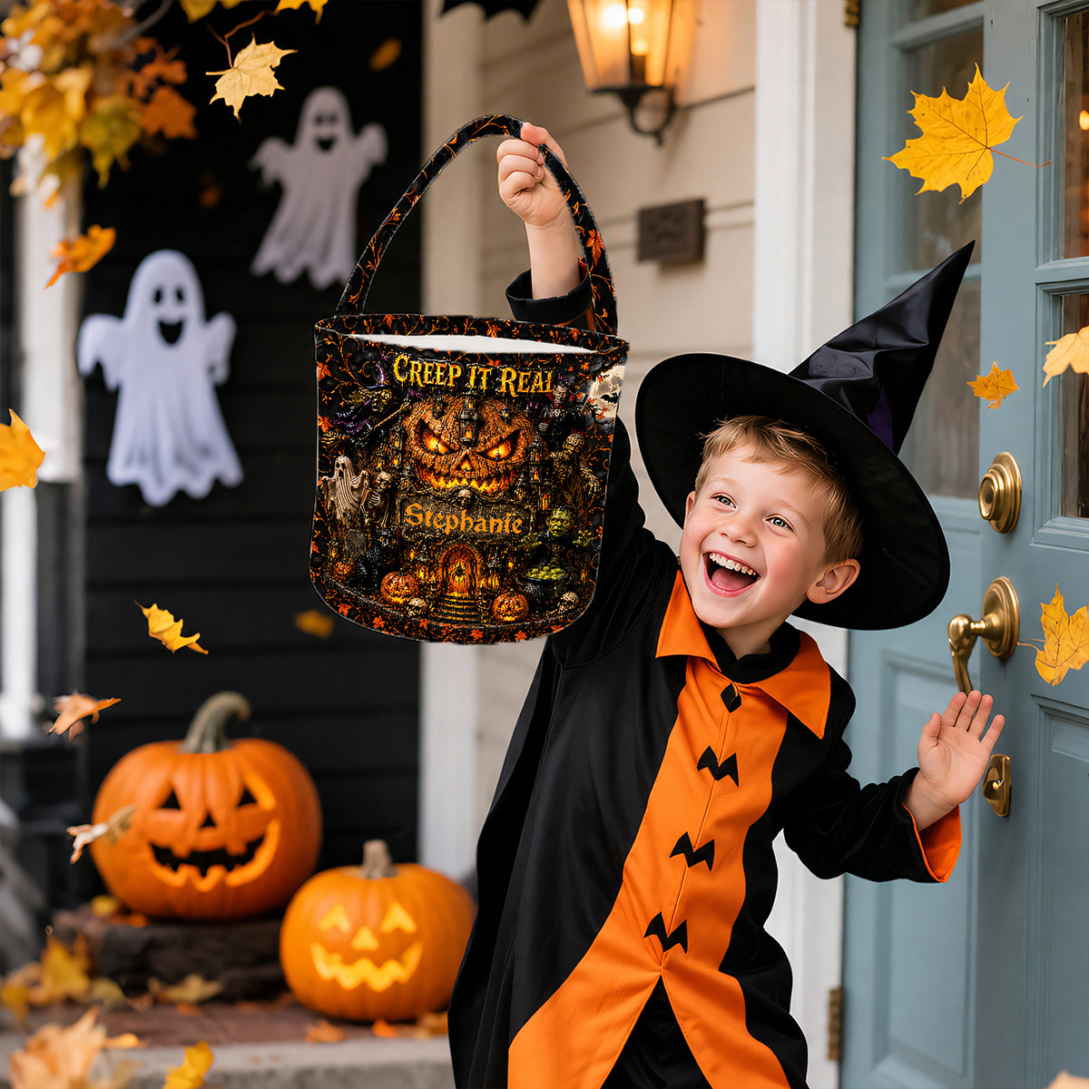 Creep It Real - Personalized Halloween Candy Bag - Halloween Gifts For Kids, Family Members, Friends