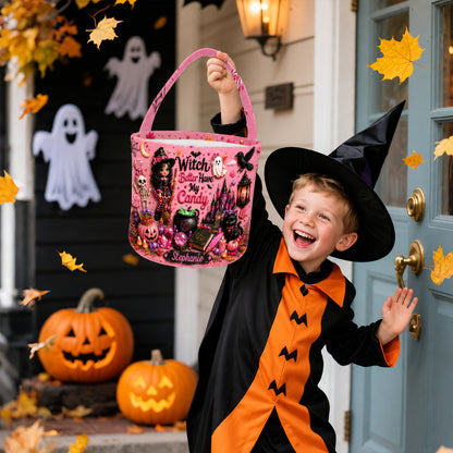 Witch Better Have My Candy - Personalized Pink Halloween Candy Bag - Gift For Halloween