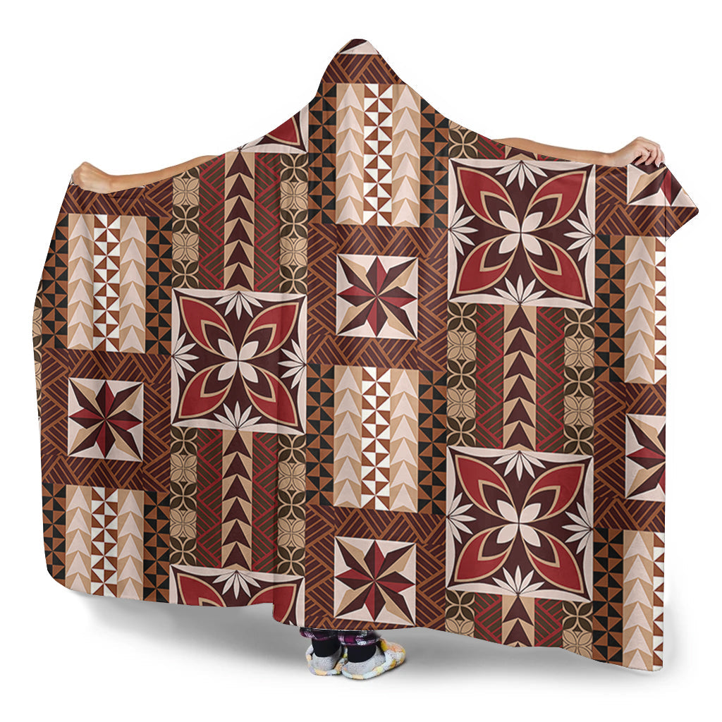 Samoa Hooded Blanket Siapo Pattern Print