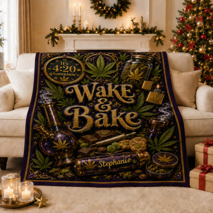 Wake & Bake - Personalized Blanket