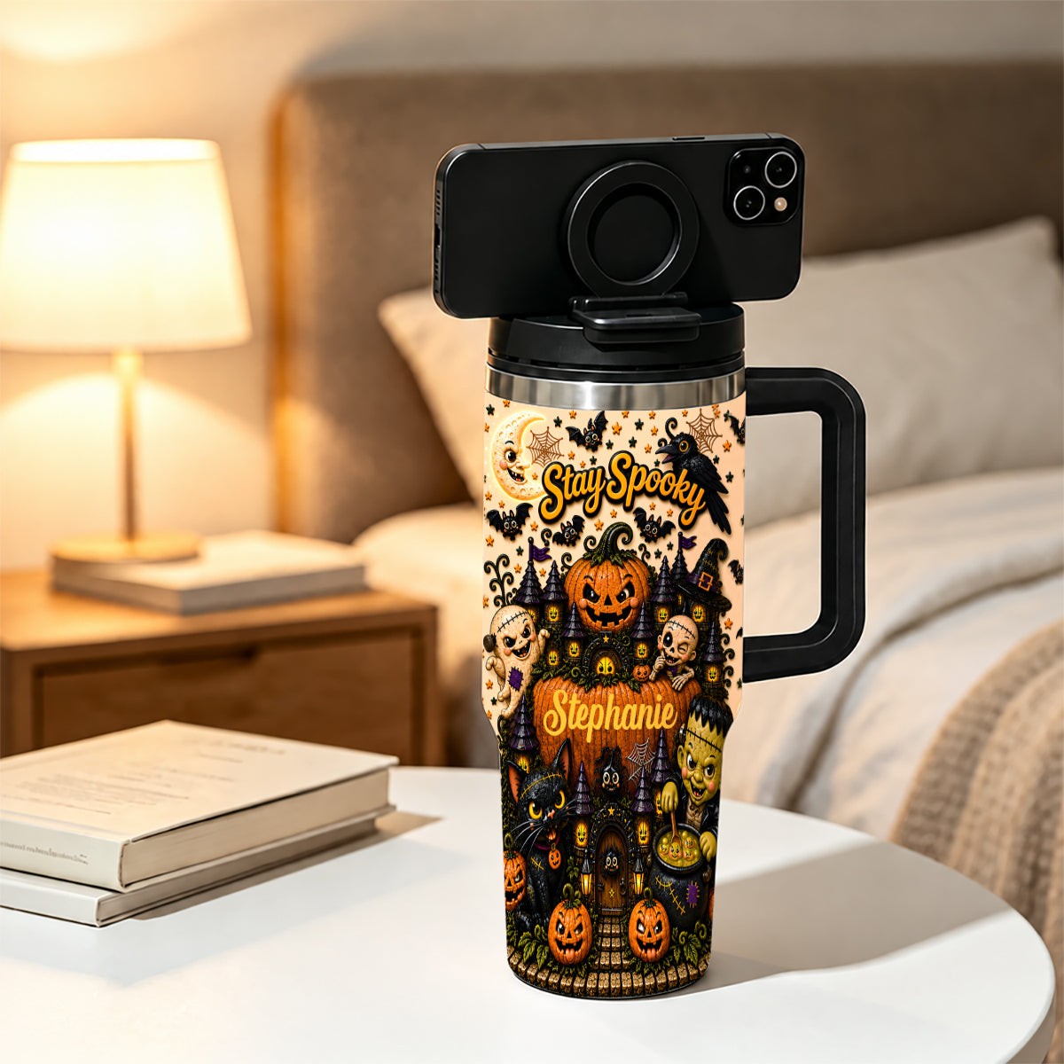 Stay Spooky - Personalized Halloween Accent Mug - Halloween Gifts For Kids, Family Members, Friends
