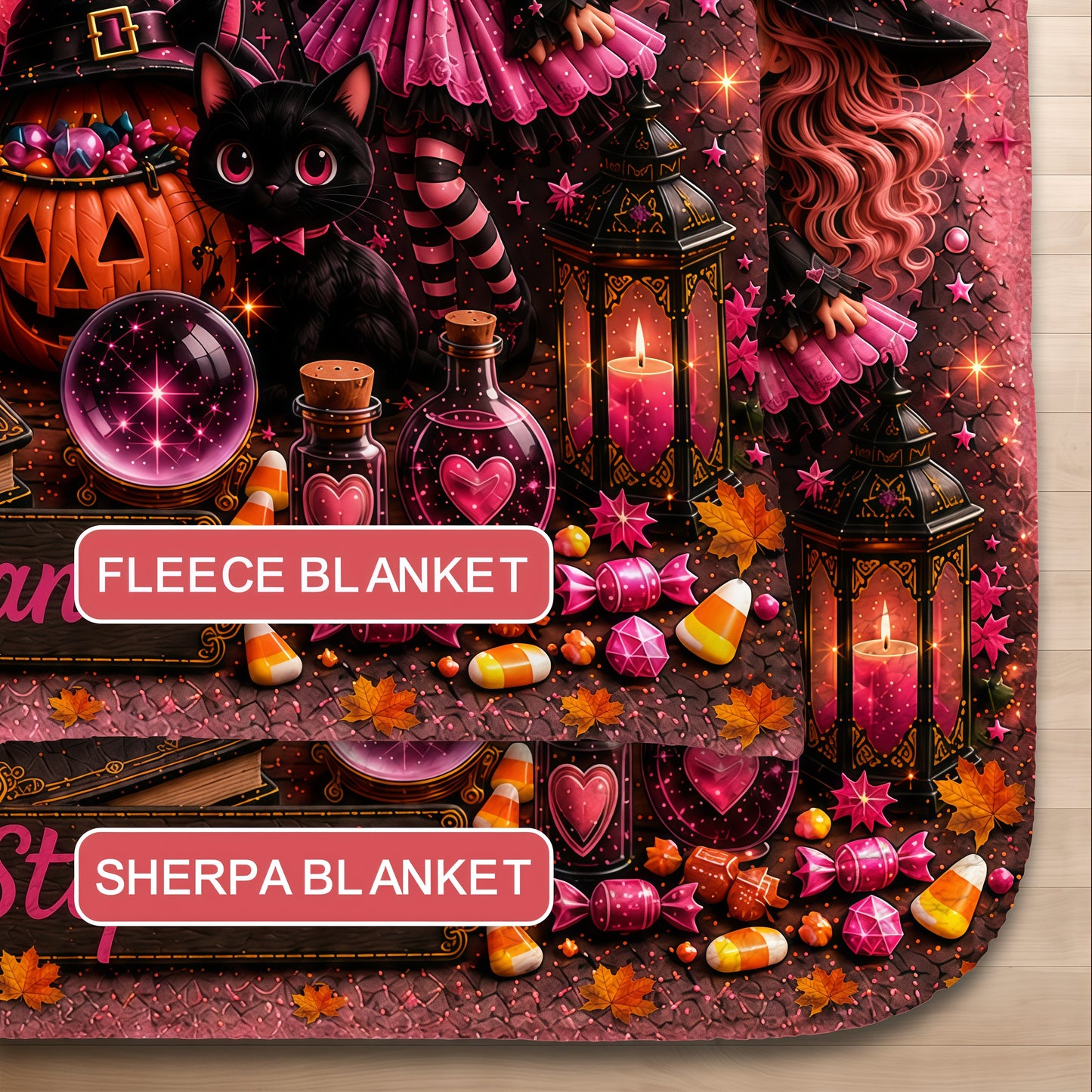 Pumpkin Queen - Personalized Pink Halloween Blanket - Gift For Halloween