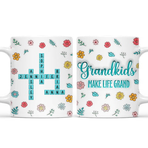 Grandkids Make Life Better - Personalized 3D Mug