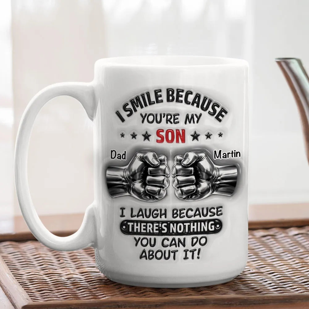 I Smile Because You're My Son - Personalized Ceramic Mug