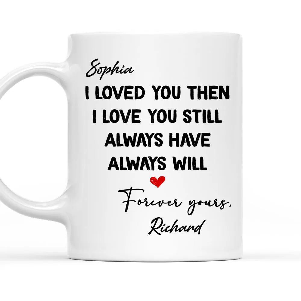 I Love You Then And Still Custom Mug - Personalized Accent Mug