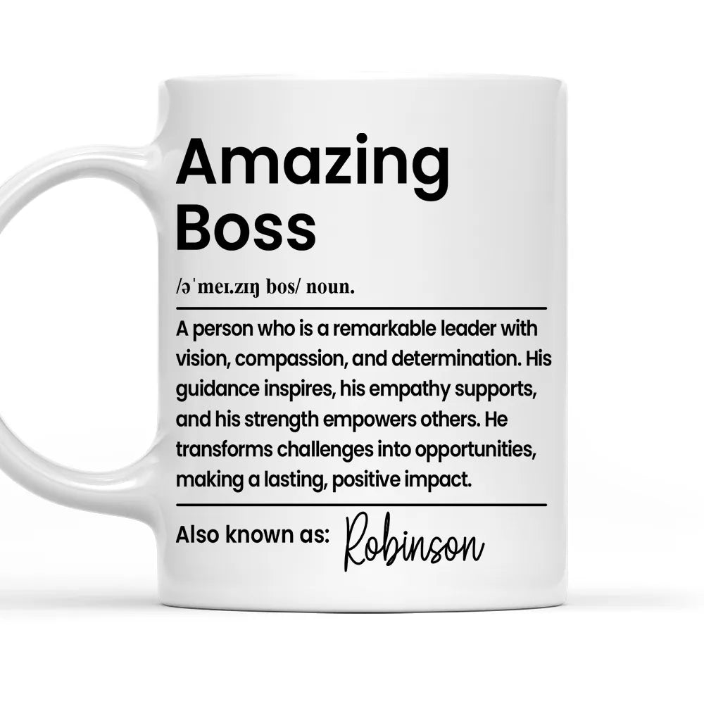 Amazing Boss Custom Mug - Personalized Coffee Mug
