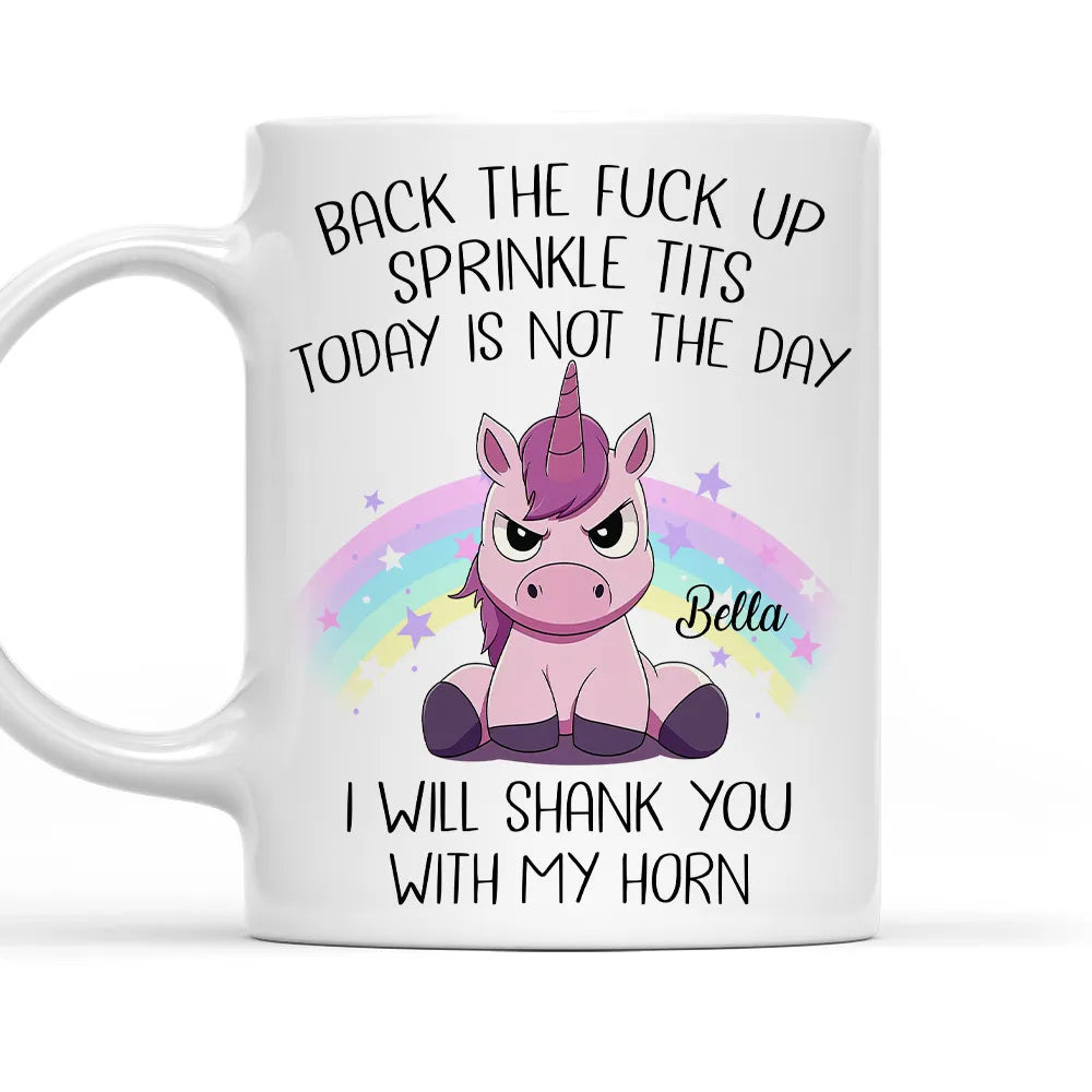 I Will Thank You With My Horn Custom Mug - Personalized Coffee Mug