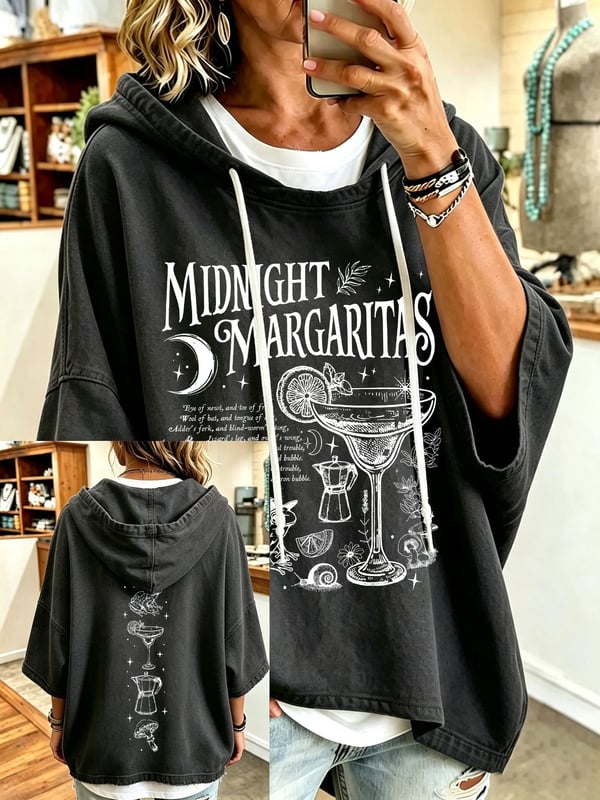 Midnight Margaritas - Halloween Witch Hooded Sweatshirt