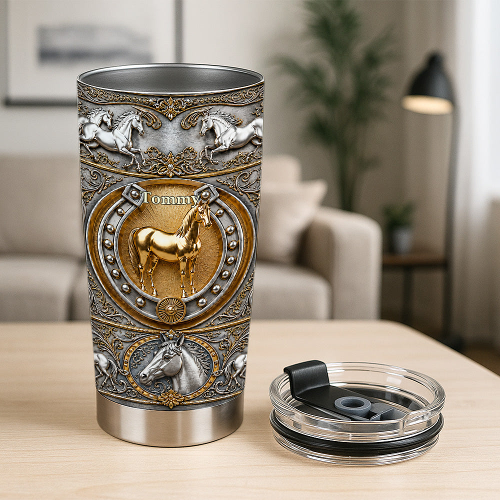Love Horses - Personalized Tumbler Cup