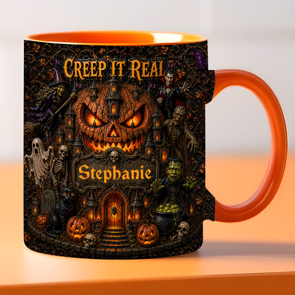 Creep It Real - Personalized 3D Accent Mug - Gift For Halloween