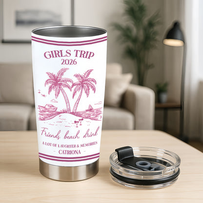 Girls Trip Summer Time - Personalized Tumbler Cup, Girls Trip Gifts