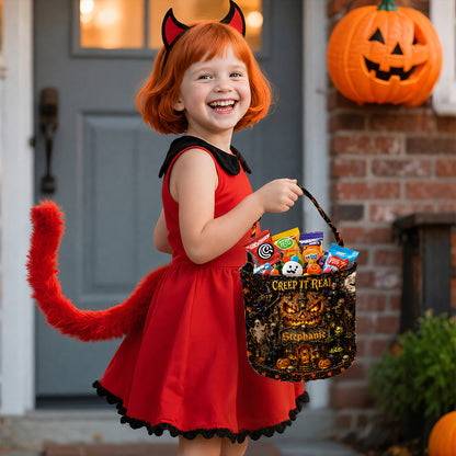 Creep It Real - Personalized Halloween Candy Bag - Halloween Gifts For Kids, Family Members, Friends