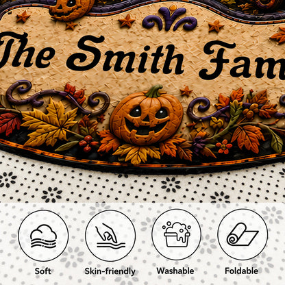 Pumpkin Spice & Everything Nice - Personalized Halloween 3D Custom Shaped Rug