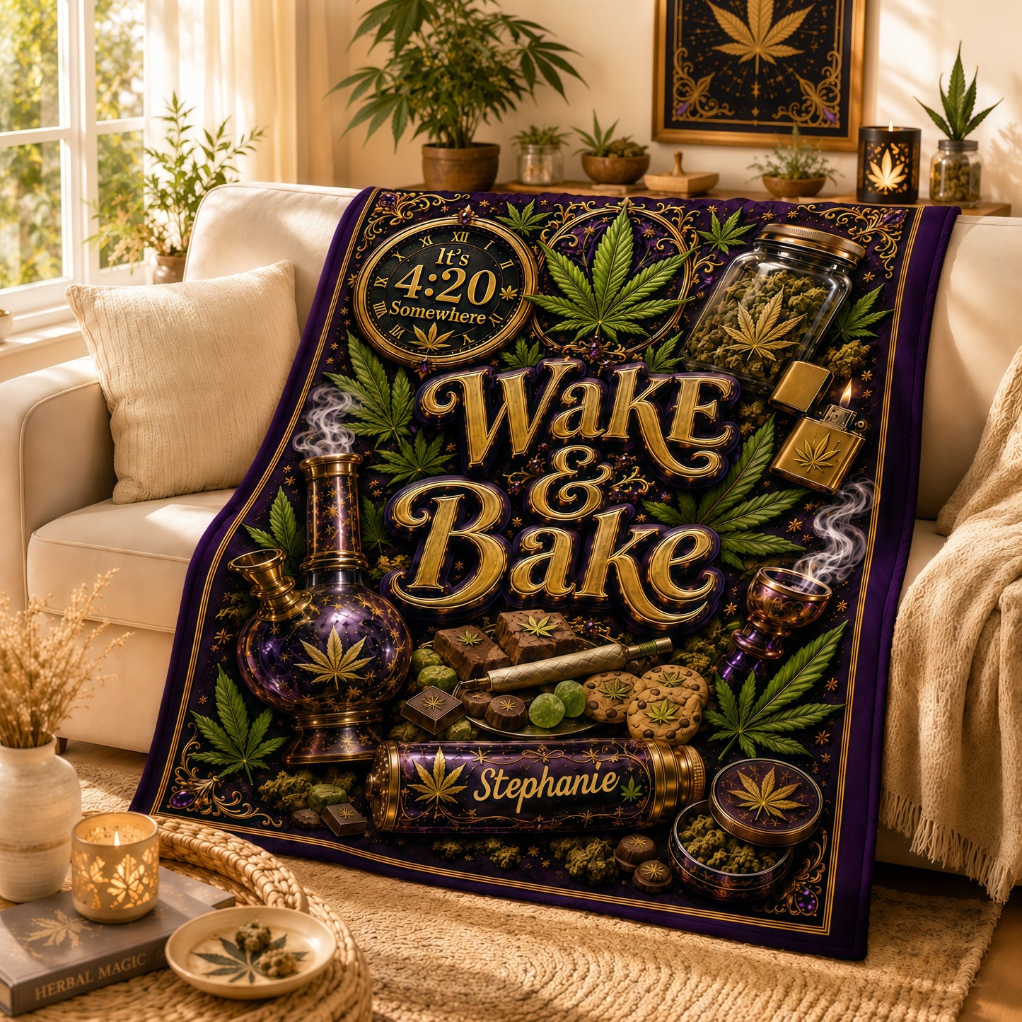 Wake & Bake - Personalized Blanket