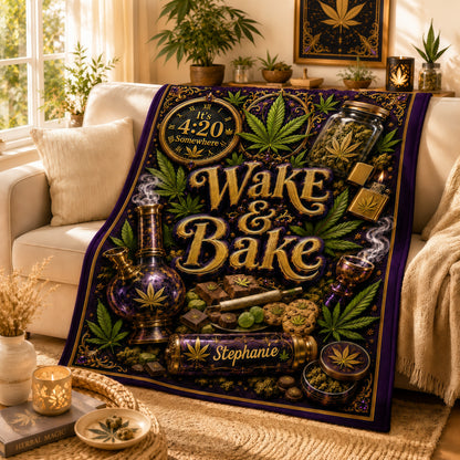 Wake & Bake - Personalized Blanket