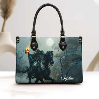 Halloween Gothic Headless Horseman - Personalized Leather Handbag & Wallet Set