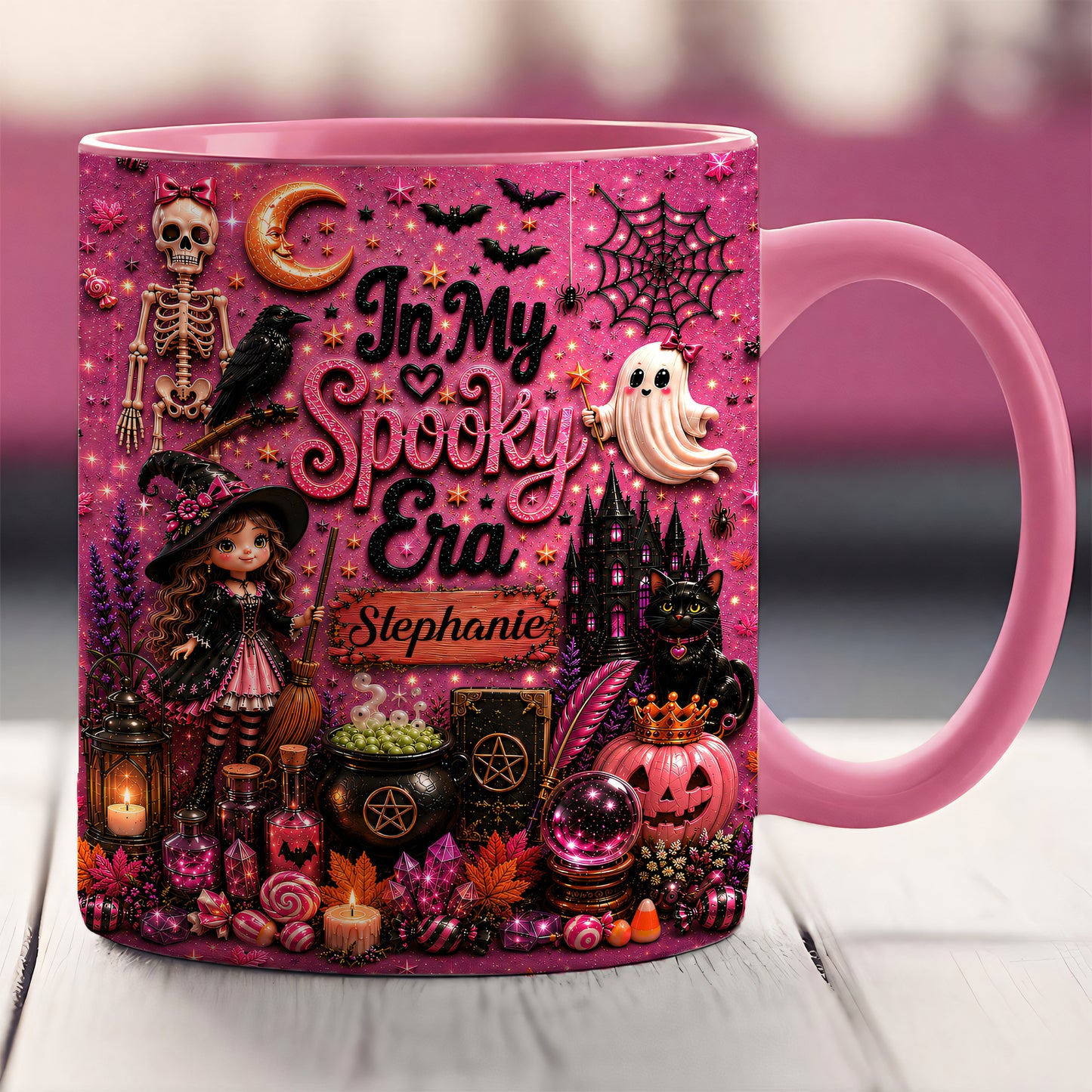 In My Spooky Era - Personalized Pink Halloween Accent Mug