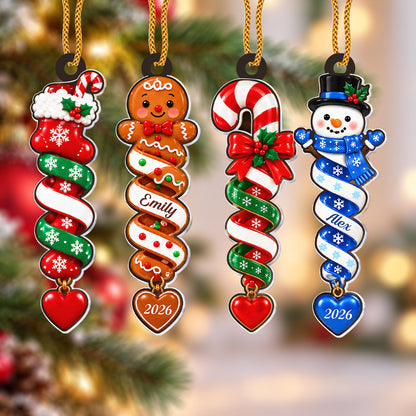 Custom Name Ornament for Kids & Family - Personalized Christmas Ornament
